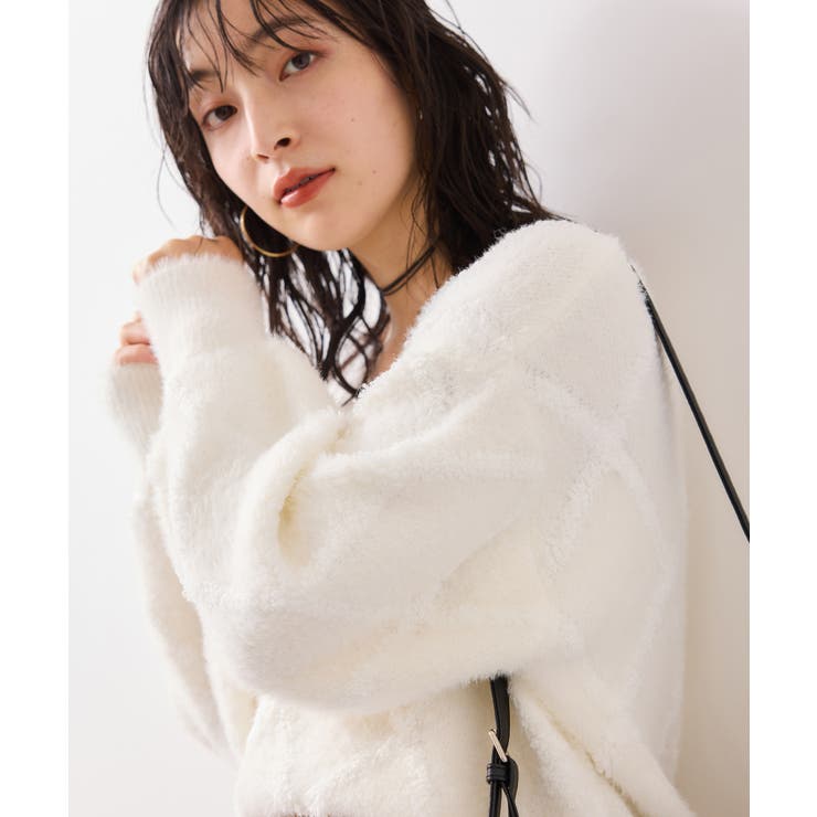 アーガイルフェザーニット/2WAY・イージーケア | VIS  | 詳細画像9 