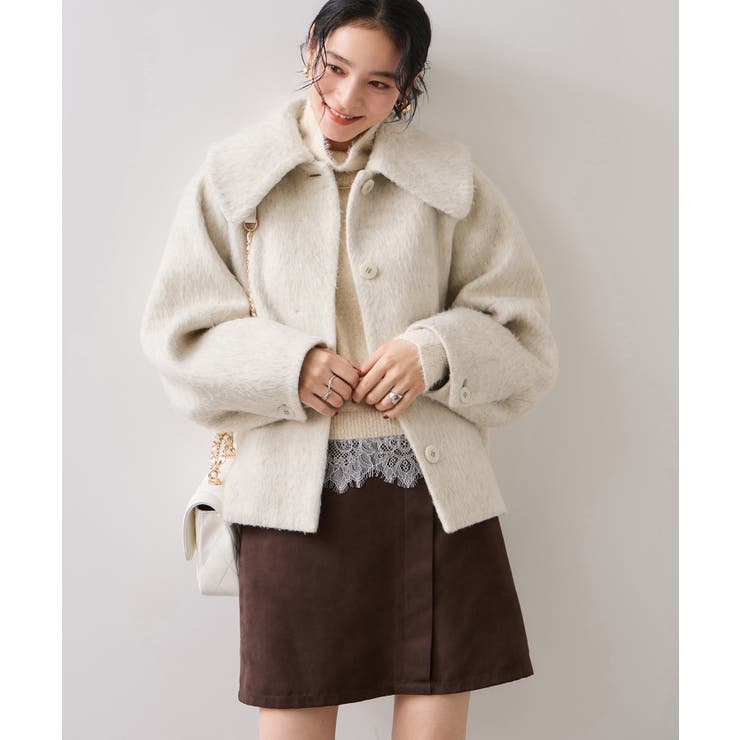 ラメフェザー裾レースハイネックニット | VIS  | 詳細画像21 