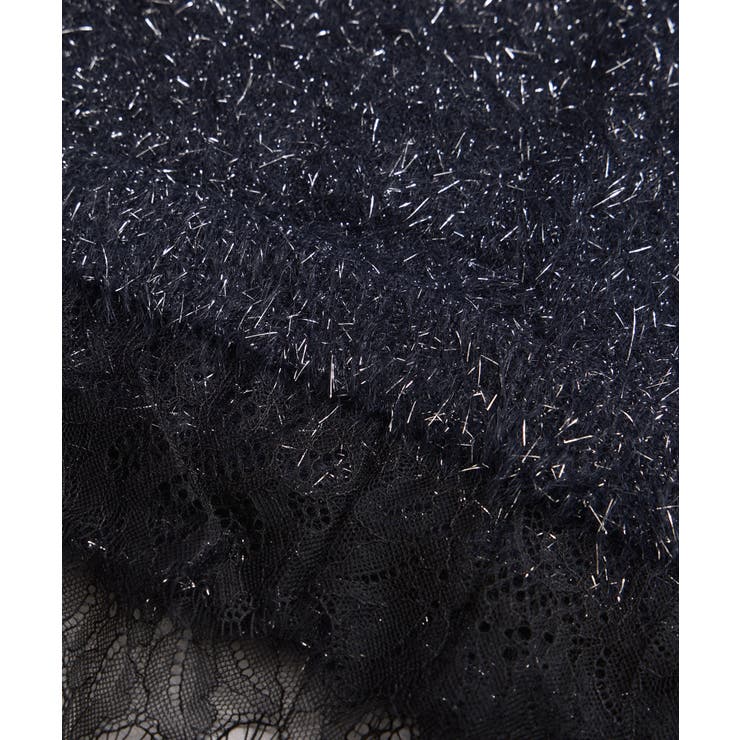 ラメフェザー裾レースハイネックニット | VIS  | 詳細画像33 