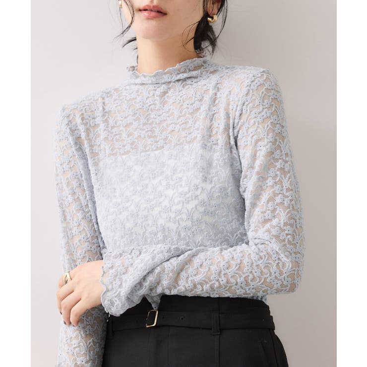 レースプチハイネックインナープルオーバー | VIS  | 詳細画像1 