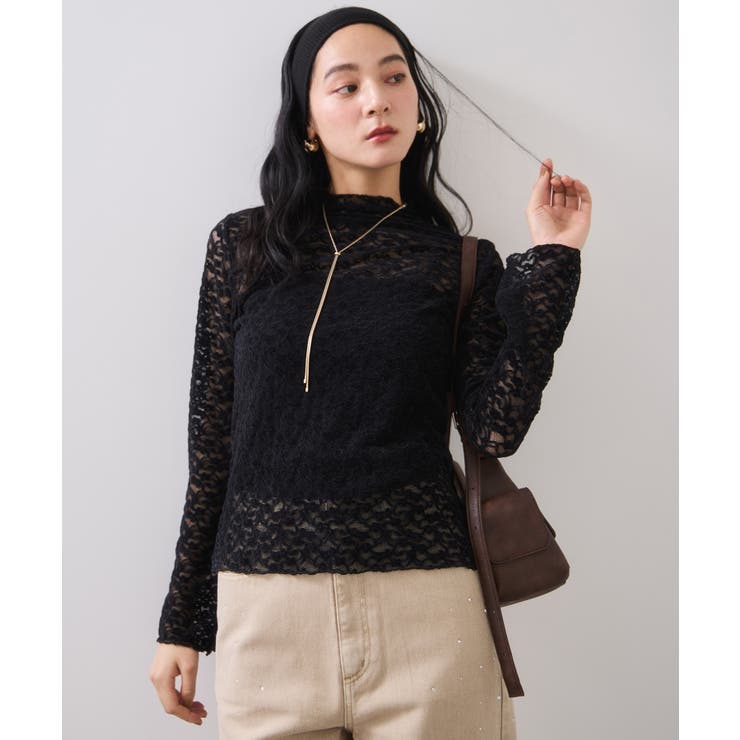 レースプチハイネックインナープルオーバー | VIS  | 詳細画像13 