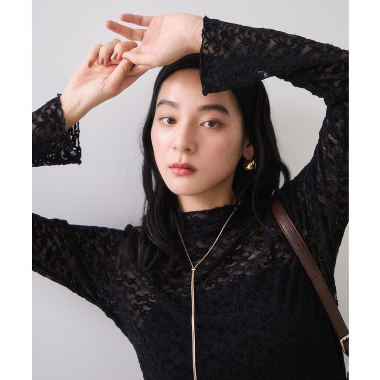 レースプチハイネックインナープルオーバー | VIS  | 詳細画像14 