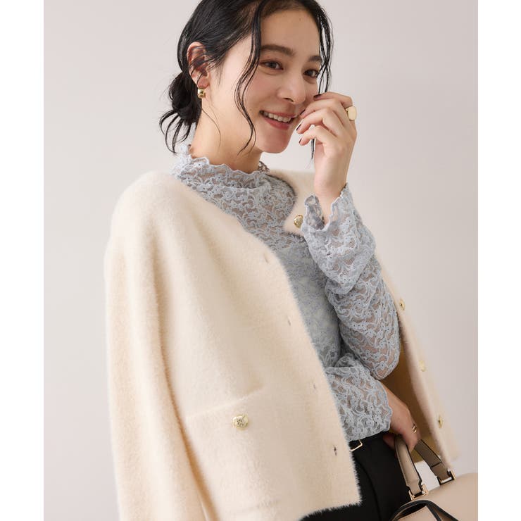 レースプチハイネックインナープルオーバー | VIS  | 詳細画像16 