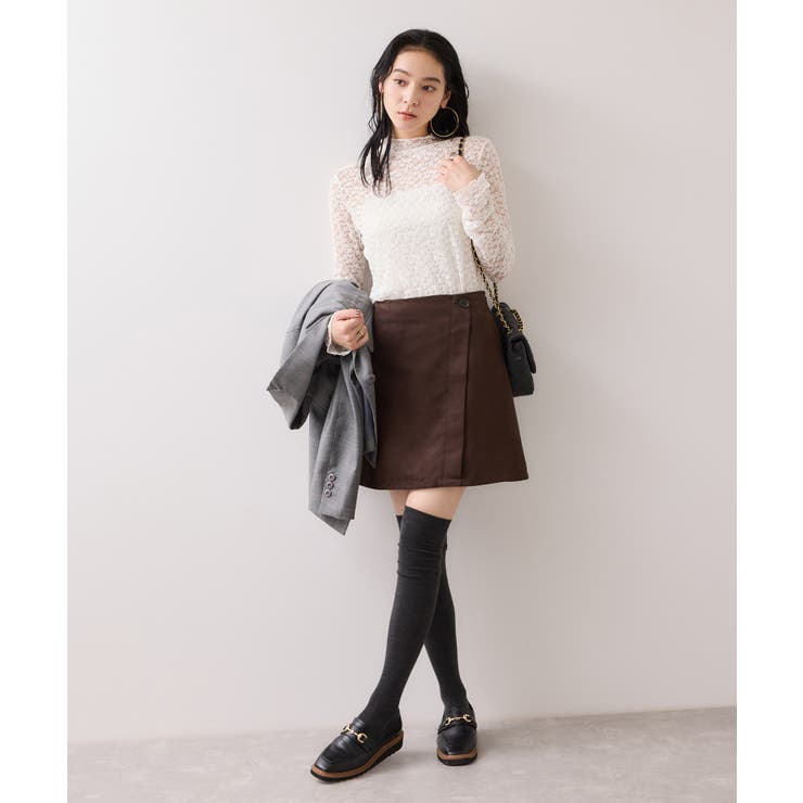 レースプチハイネックインナープルオーバー | VIS  | 詳細画像2 