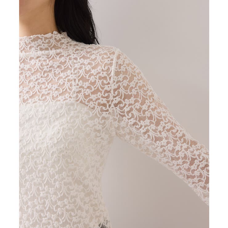 レースプチハイネックインナープルオーバー | VIS  | 詳細画像24 