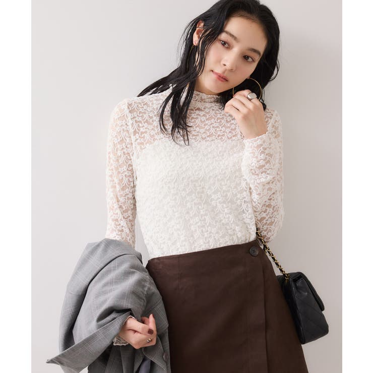 レースプチハイネックインナープルオーバー | VIS  | 詳細画像3 