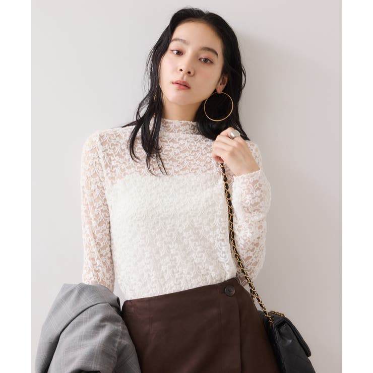 レースプチハイネックインナープルオーバー | VIS  | 詳細画像5 