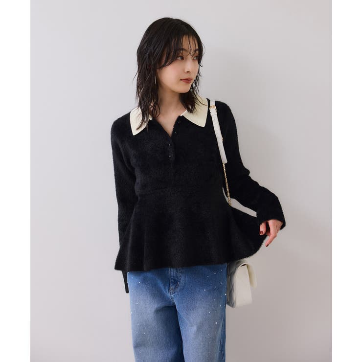 ペプラムデザインシャギーニット | VIS  | 詳細画像15 