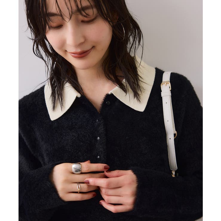 ペプラムデザインシャギーニット | VIS  | 詳細画像17 