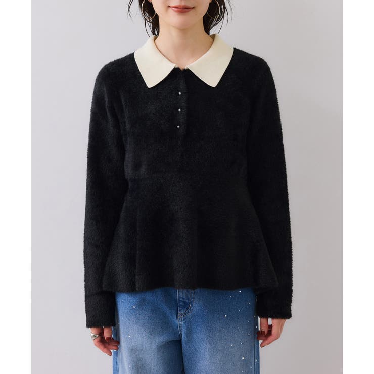 ペプラムデザインシャギーニット | VIS  | 詳細画像19 