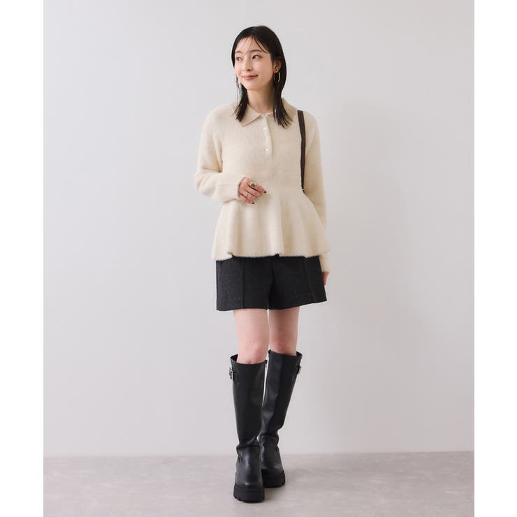 ペプラムデザインシャギーニット | VIS  | 詳細画像2 