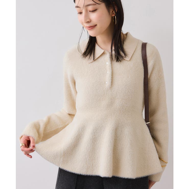 ペプラムデザインシャギーニット | VIS  | 詳細画像4 