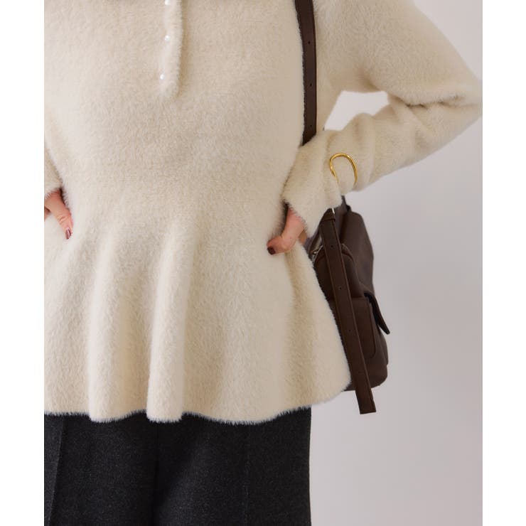 ペプラムデザインシャギーニット | VIS  | 詳細画像9 