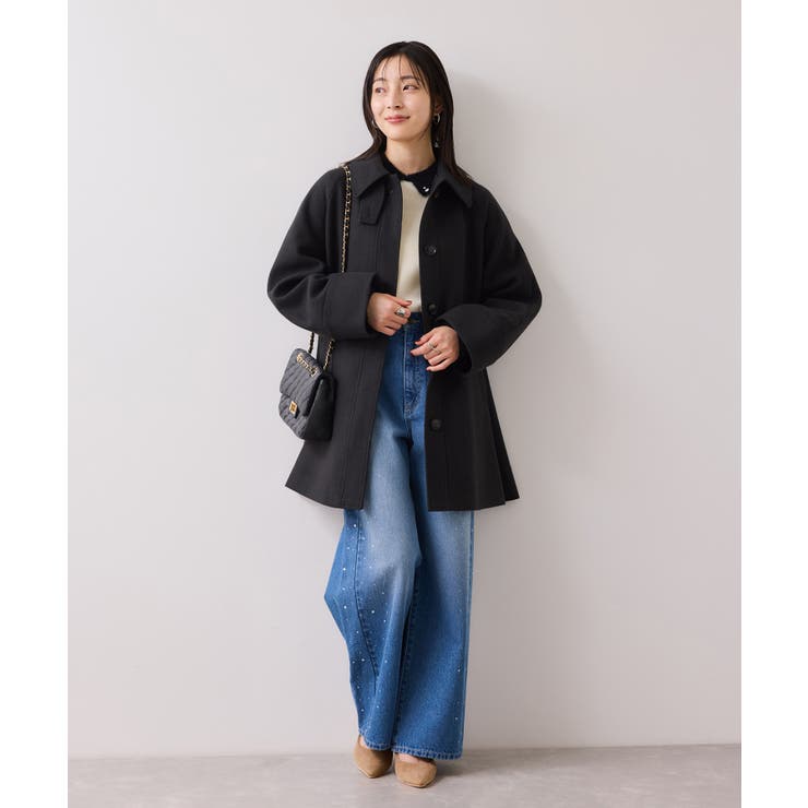 ビジュー付きシャギーカラーニットトップス | VIS  | 詳細画像7 