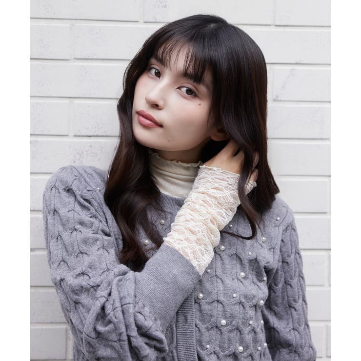 袖クシュクシュハイネックテレコインナープルオーバー/静電気防止・イージーケア | VIS  | 詳細画像16 