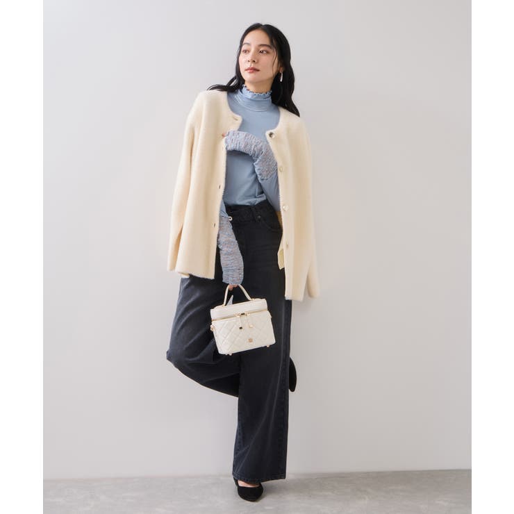 袖クシュクシュハイネックテレコインナープルオーバー/静電気防止・イージーケア | VIS  | 詳細画像2 