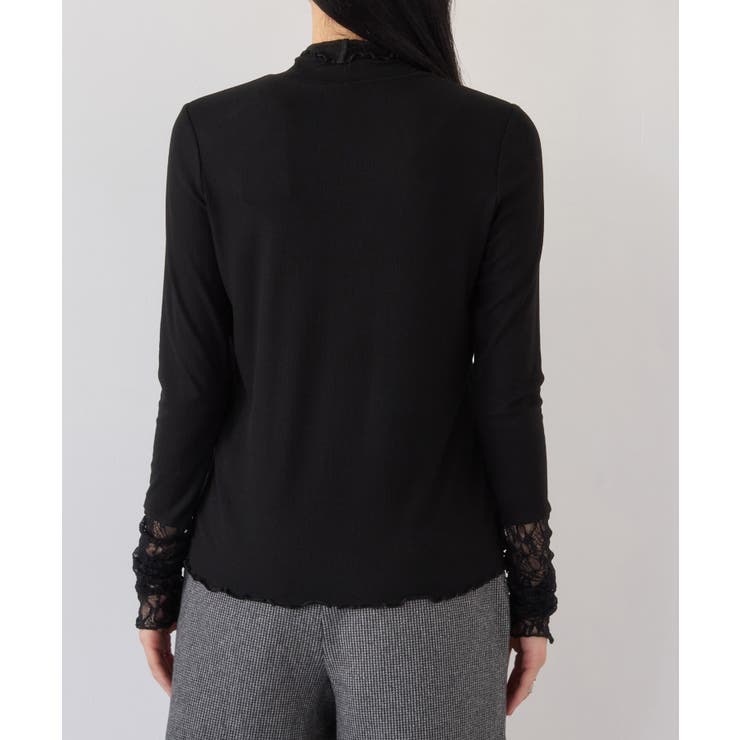 袖クシュクシュハイネックテレコインナープルオーバー/静電気防止・イージーケア | VIS  | 詳細画像22 