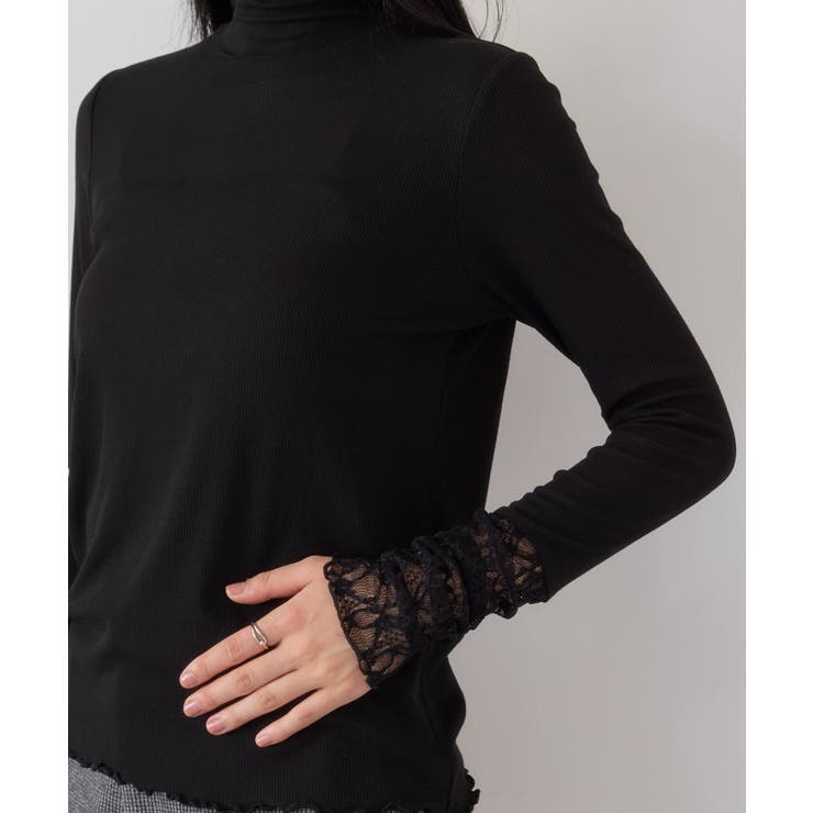 袖クシュクシュハイネックテレコインナープルオーバー/静電気防止・イージーケア | VIS  | 詳細画像24 