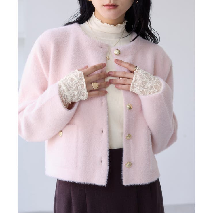 袖クシュクシュハイネックテレコインナープルオーバー/静電気防止・イージーケア | VIS  | 詳細画像8 