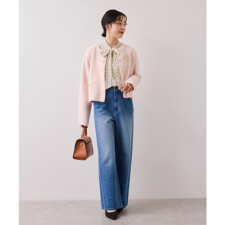 ベロアボウタイドットカットソー | VIS  | 詳細画像10 