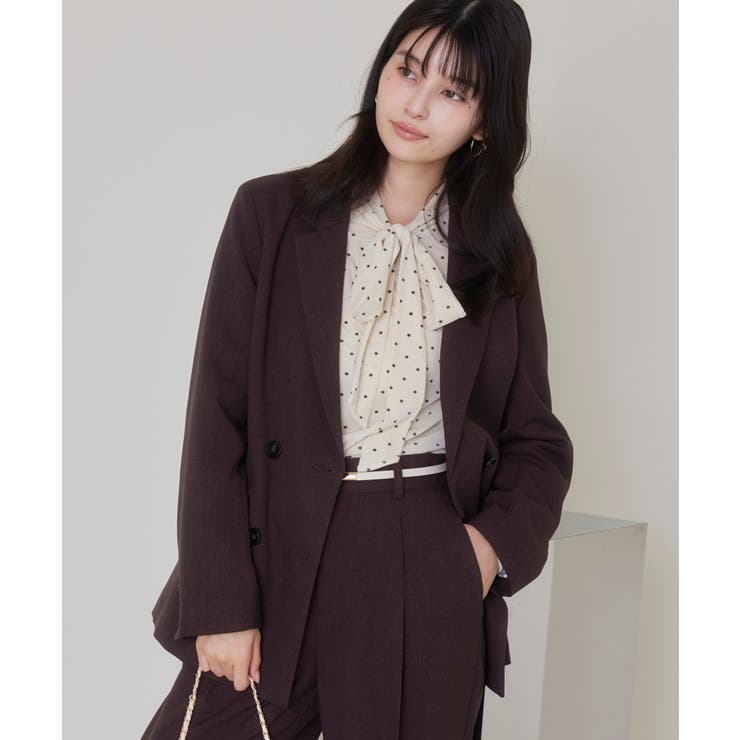 ベロアボウタイドットカットソー | VIS  | 詳細画像16 