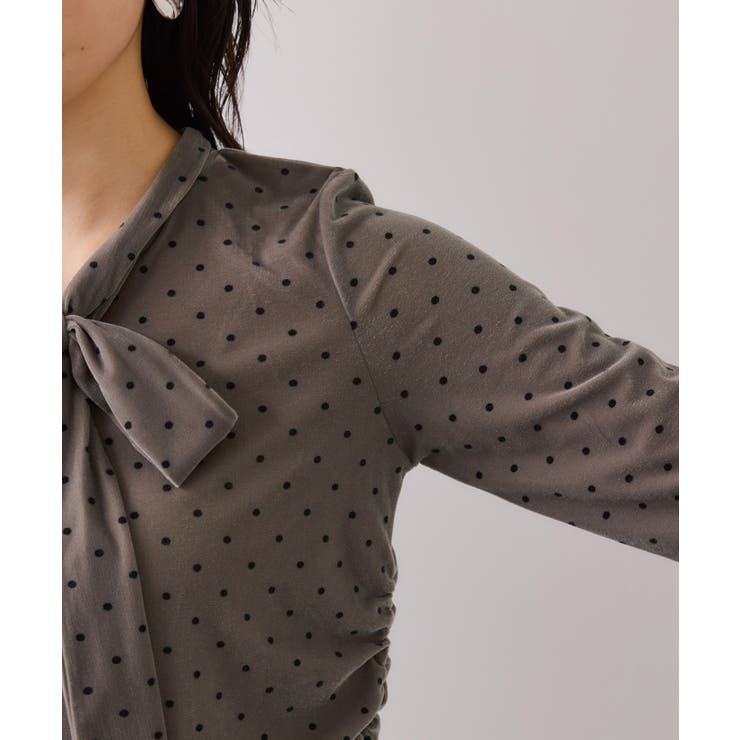 ベロアボウタイドットカットソー | VIS  | 詳細画像22 