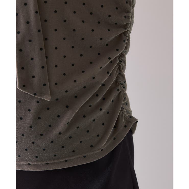 ベロアボウタイドットカットソー | VIS  | 詳細画像23 