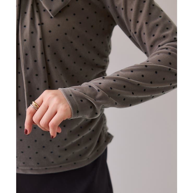 ベロアボウタイドットカットソー | VIS  | 詳細画像24 