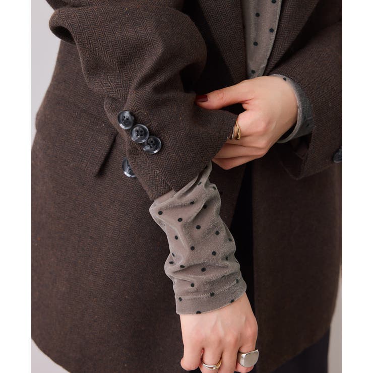 ベロアボウタイドットカットソー | VIS  | 詳細画像9 