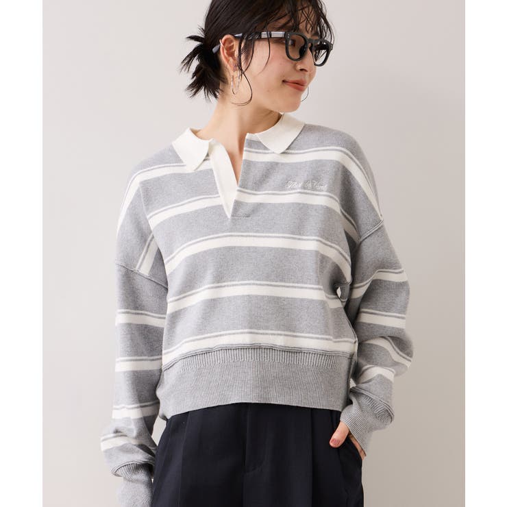ワンポイント刺繍ポロニットプルオーバー | VIS  | 詳細画像17 