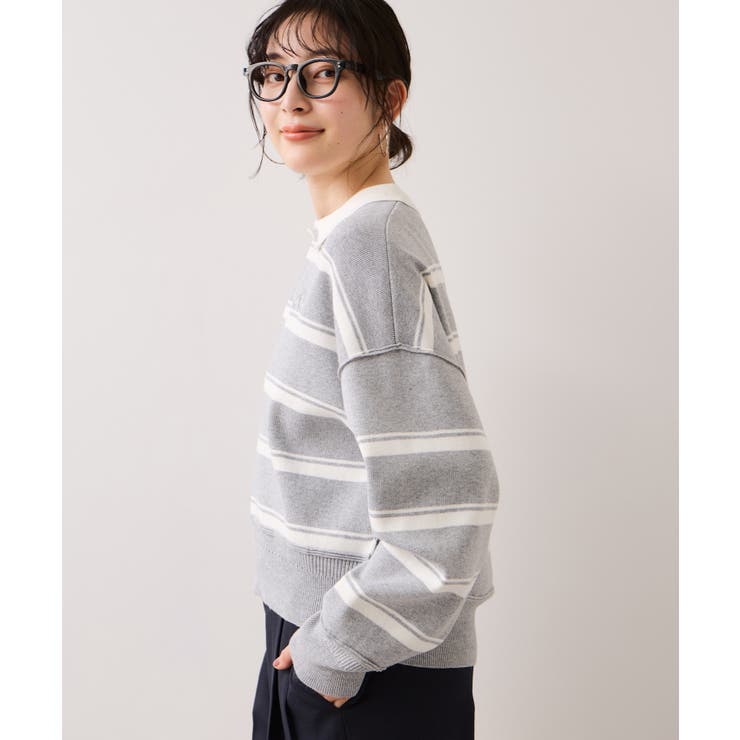 ワンポイント刺繍ポロニットプルオーバー | VIS  | 詳細画像18 