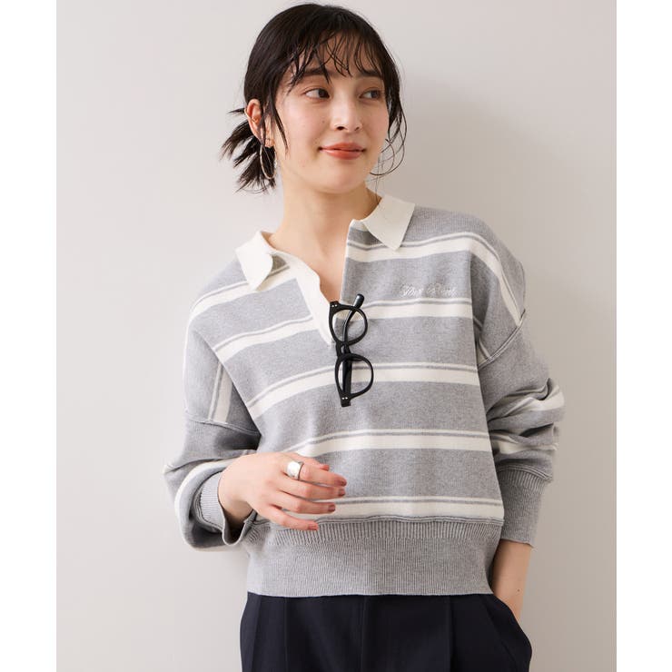 ワンポイント刺繍ポロニットプルオーバー | VIS  | 詳細画像19 