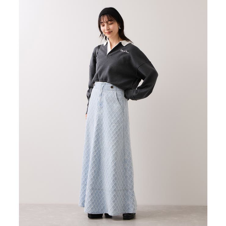 ワンポイント刺繍ポロニットプルオーバー | VIS  | 詳細画像2 