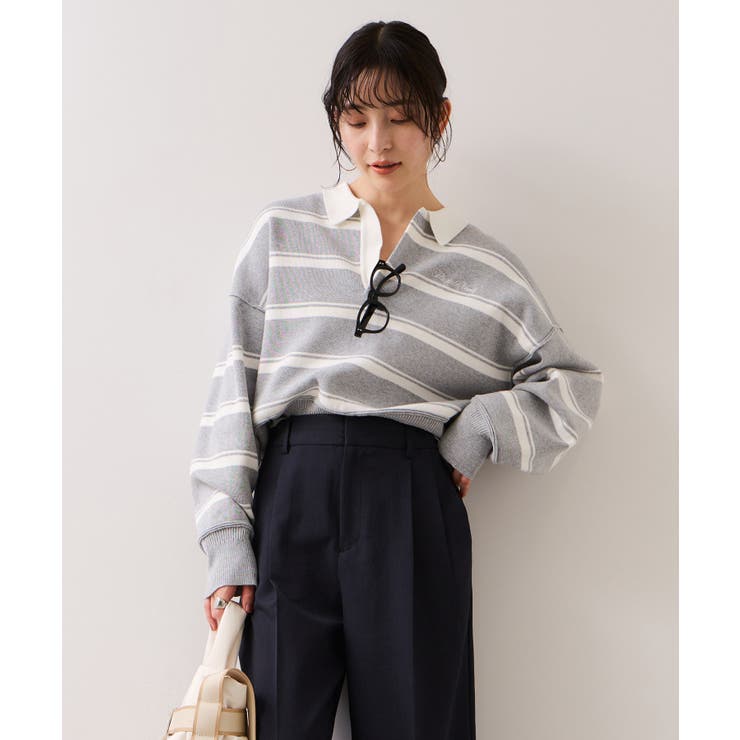 ワンポイント刺繍ポロニットプルオーバー | VIS  | 詳細画像21 