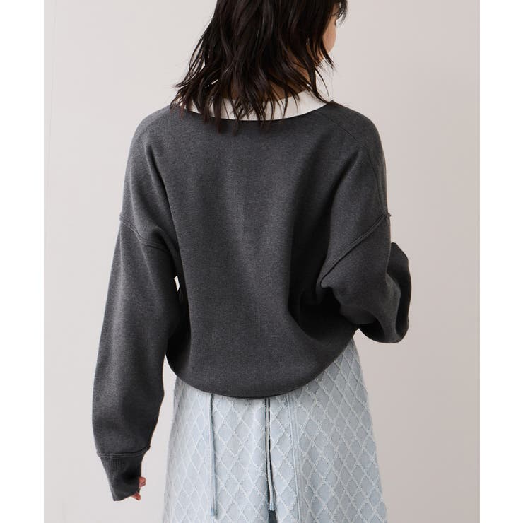 ワンポイント刺繍ポロニットプルオーバー | VIS  | 詳細画像5 