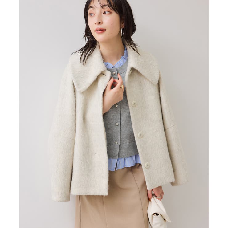 【美得】フリル襟ドッキングニットカーディガントップス | VIS  | 詳細画像11 