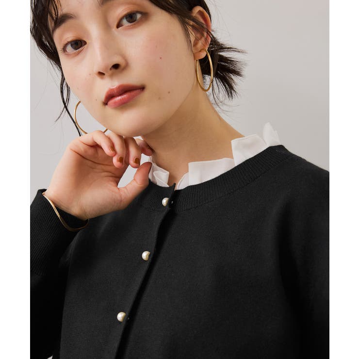 【美得】フリル襟ドッキングニットカーディガントップス | VIS  | 詳細画像19 