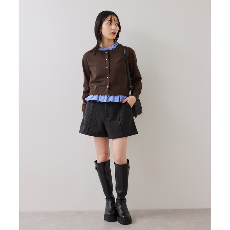 【美得】フリル襟ドッキングニットカーディガントップス | VIS  | 詳細画像23 