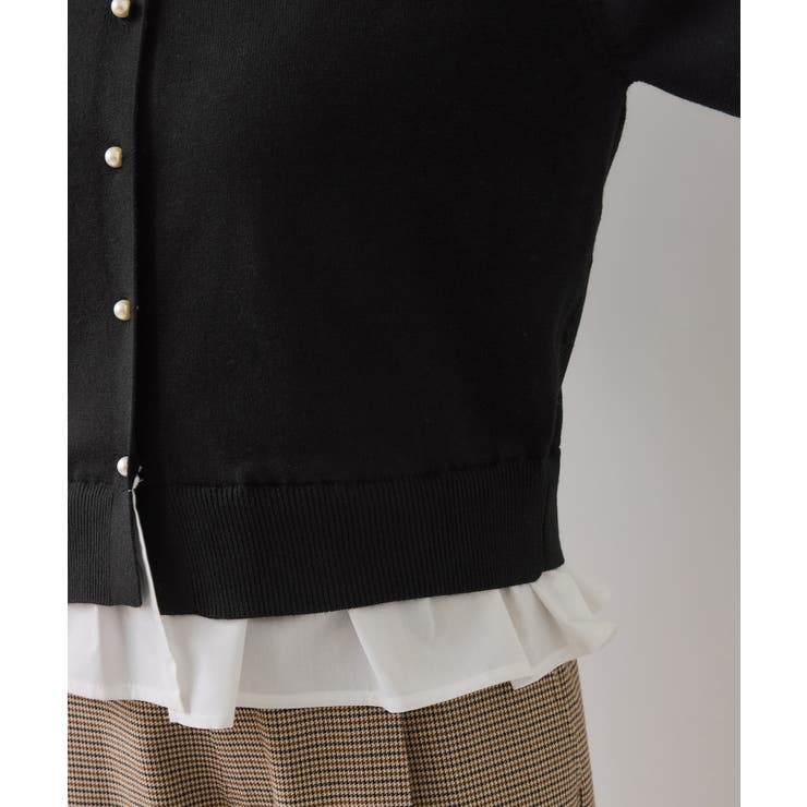 【美得】フリル襟ドッキングニットカーディガントップス | VIS  | 詳細画像33 