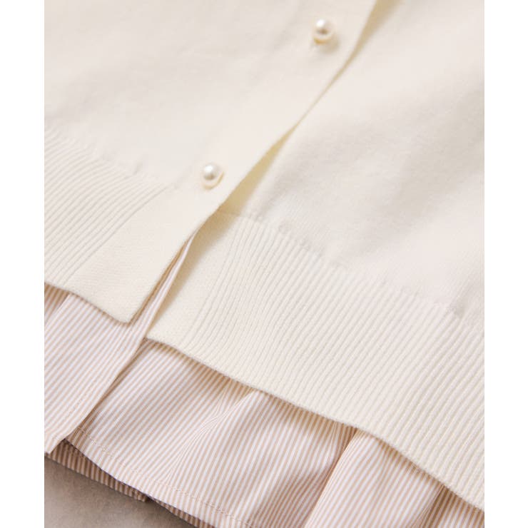 【美得】フリル襟ドッキングニットカーディガントップス | VIS  | 詳細画像38 