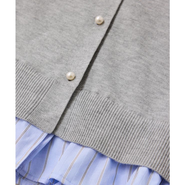 【美得】フリル襟ドッキングニットカーディガントップス | VIS  | 詳細画像40 