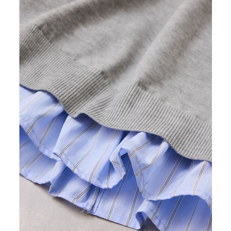 【美得】フリル襟ドッキングニットカーディガントップス | VIS  | 詳細画像41 