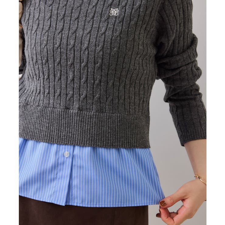 ハイゲージケーブシャツドッキングプルオーバー | VIS  | 詳細画像11 