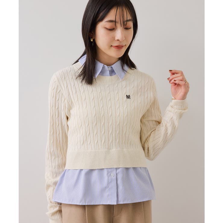 ハイゲージケーブシャツドッキングプルオーバー | VIS  | 詳細画像4 