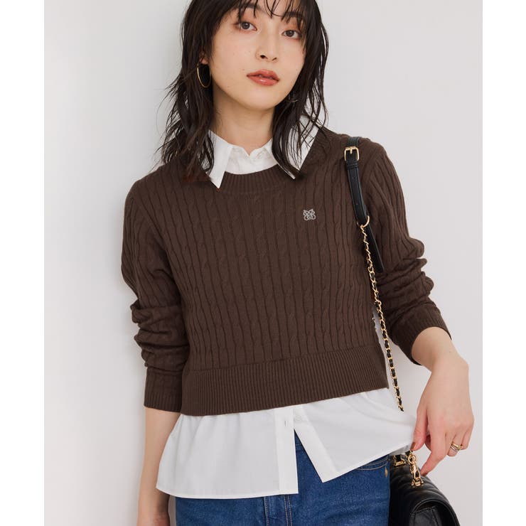 ブラウン(20) | ハイゲージケーブシャツドッキングプルオーバー | VIS 