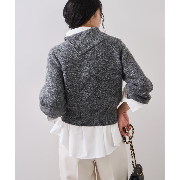 フロントジップニットプルオーバー/イージーケア | VIS  | 詳細画像10 