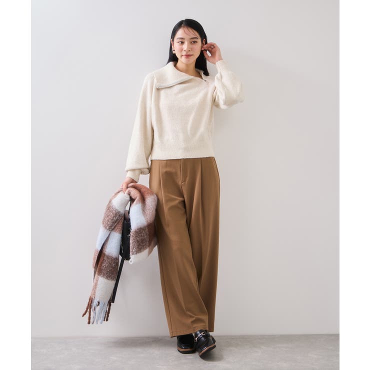 フロントジップニットプルオーバー/イージーケア | VIS  | 詳細画像16 