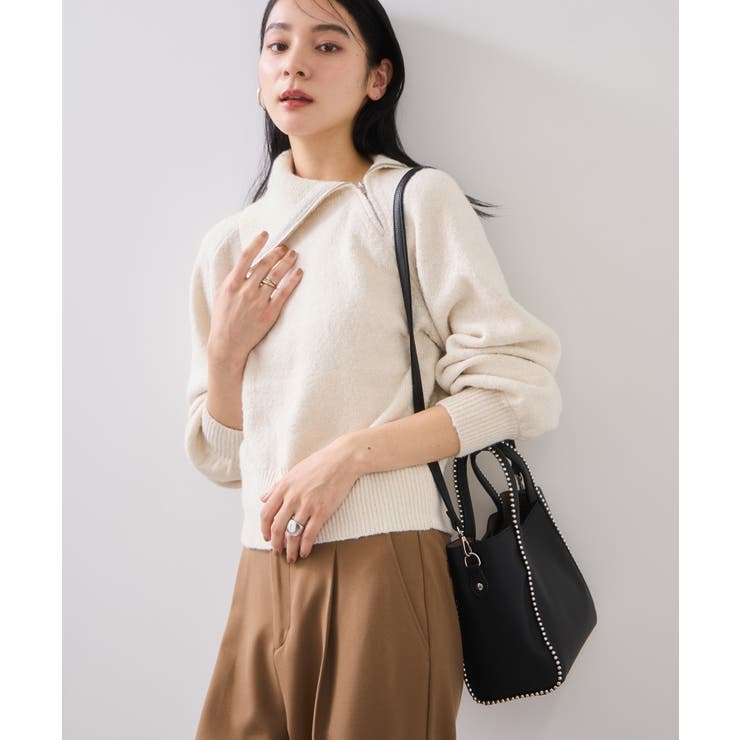 フロントジップニットプルオーバー/イージーケア | VIS  | 詳細画像17 