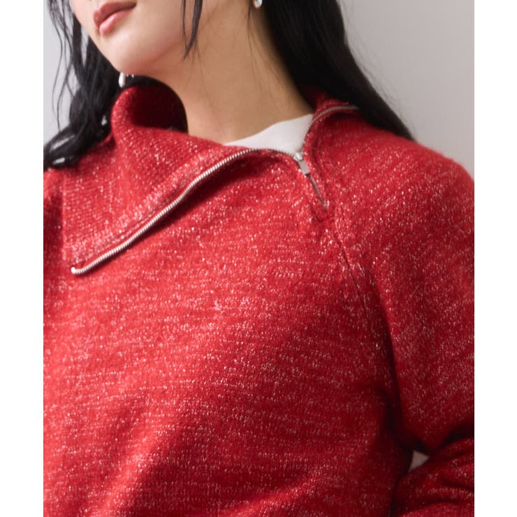 フロントジップニットプルオーバー/イージーケア | VIS  | 詳細画像5 