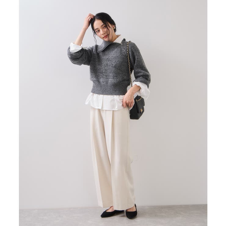 フロントジップニットプルオーバー/イージーケア | VIS  | 詳細画像8 